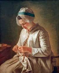 Francoise Duparc "Young Woman doing needlework"  